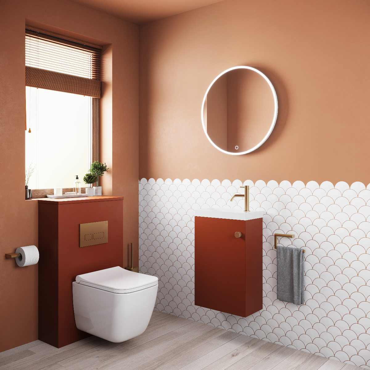 Terracotta bathroom furniture
